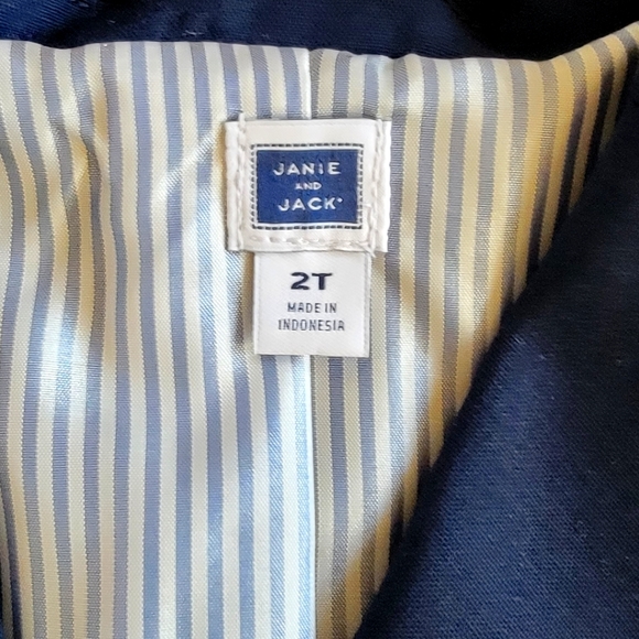 Janie and Jack Kids Toddler blazer and button up set Size 2T - Picture 2 of 5
